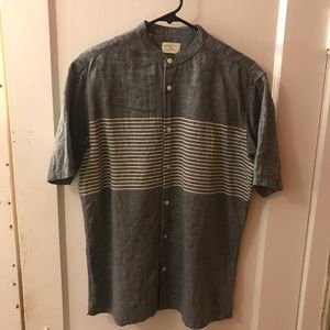 Selected Homme Short-Sleeve w/ Grandad collar